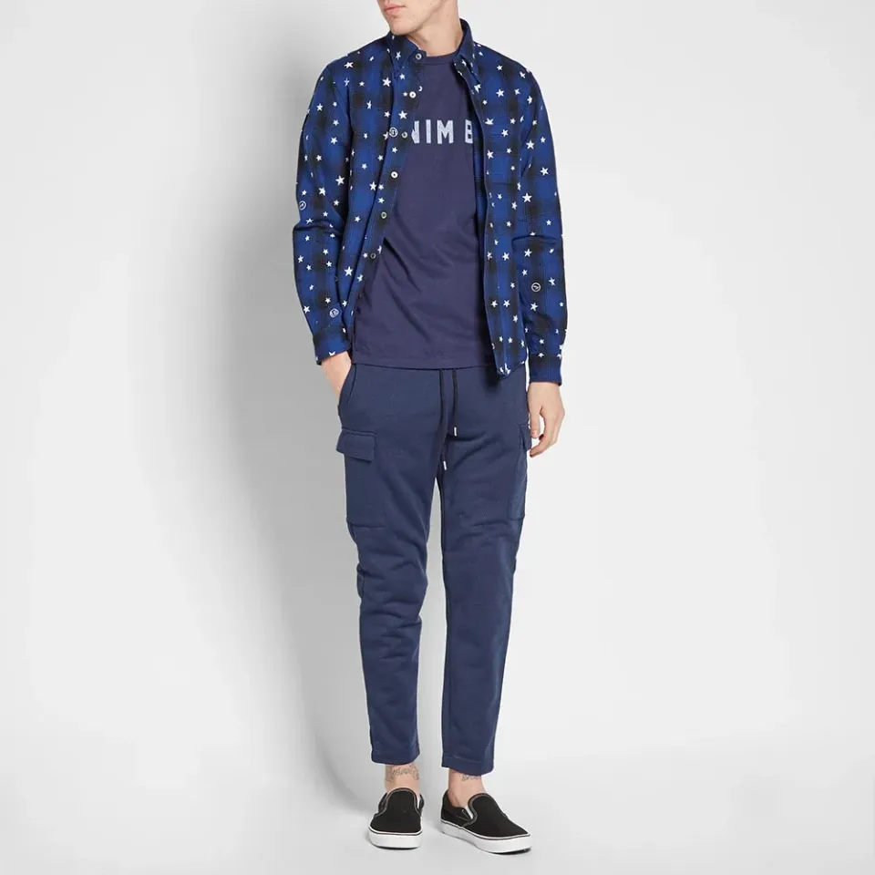 Star Print Ombre Check Shirt