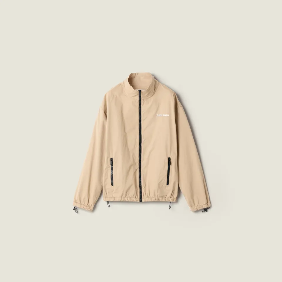 Washed gabardine blouson jacket