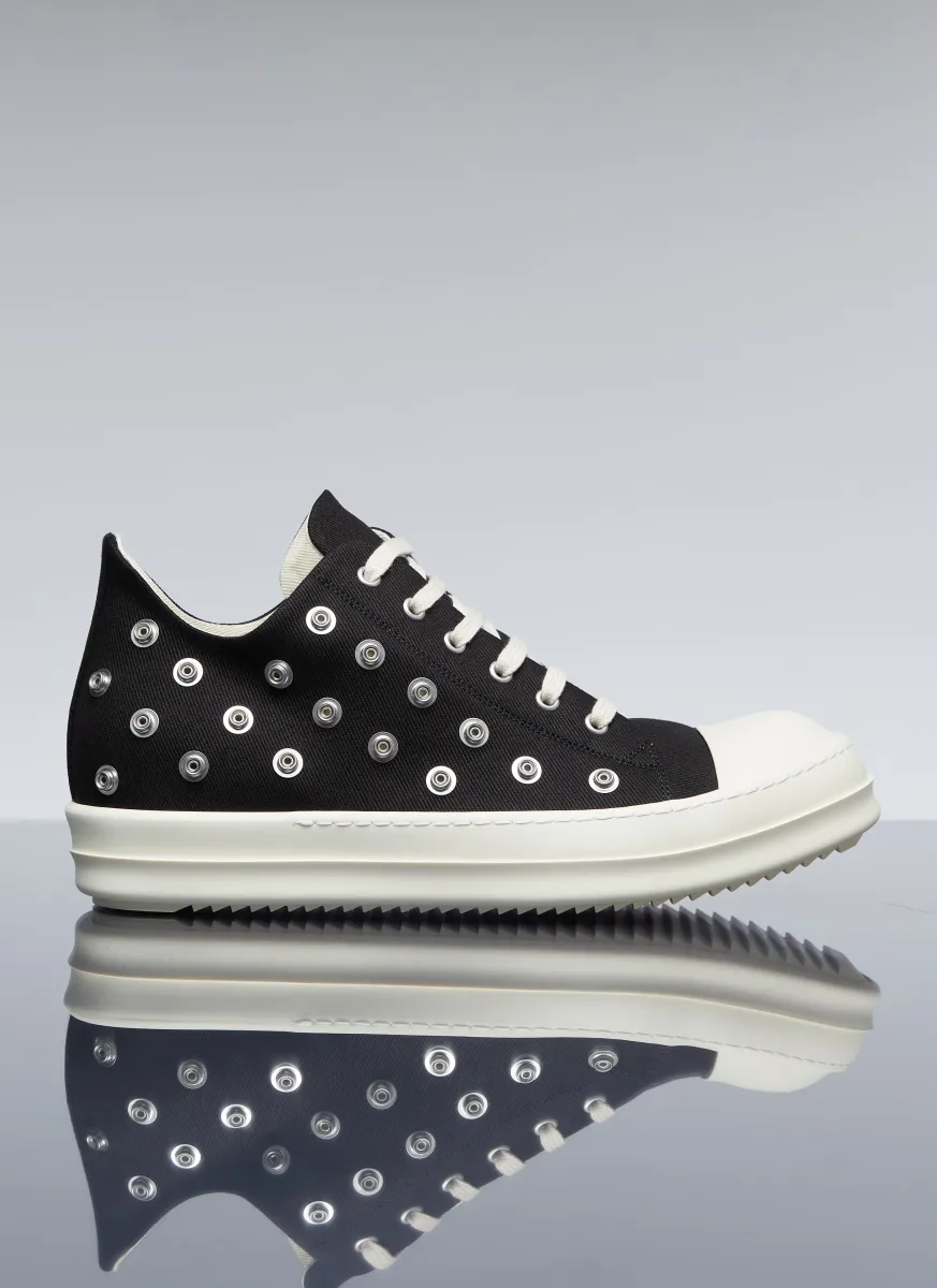Stud Denim Low Top Sneakers