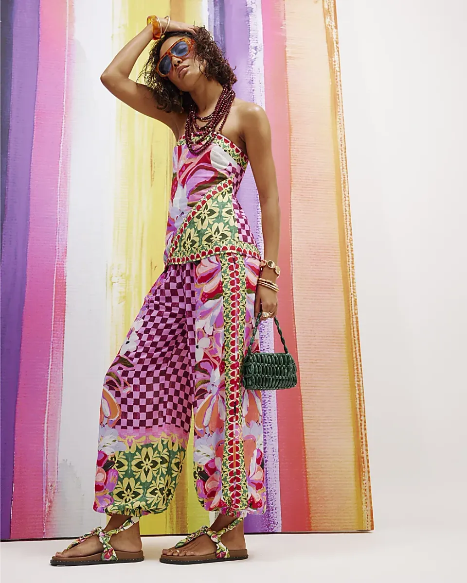 Printed Balloon Trousers