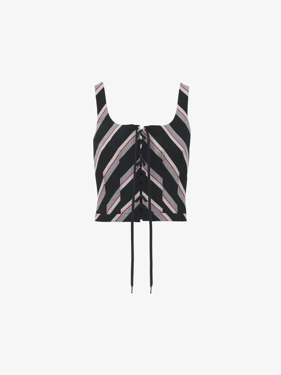 Chevron Stripe Corset Top