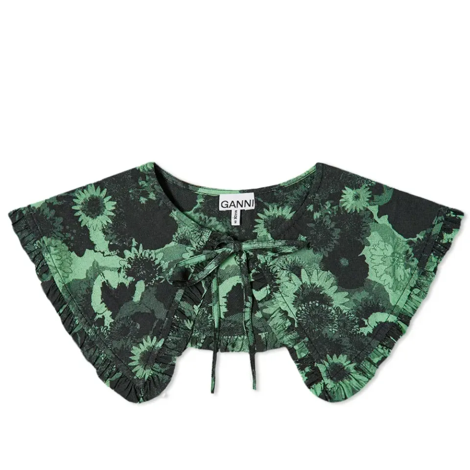 Printed Floral Frill Collar