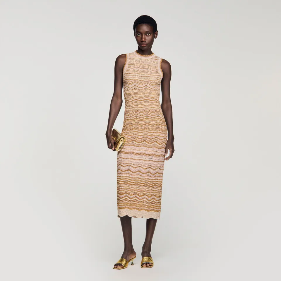 Fancy knit maxi dress