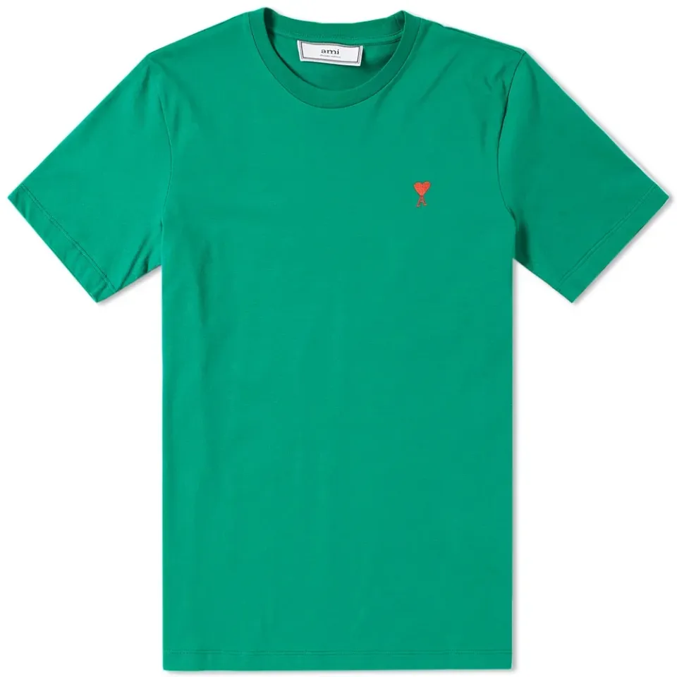 AMI Embroidered Heart Logo Tee
