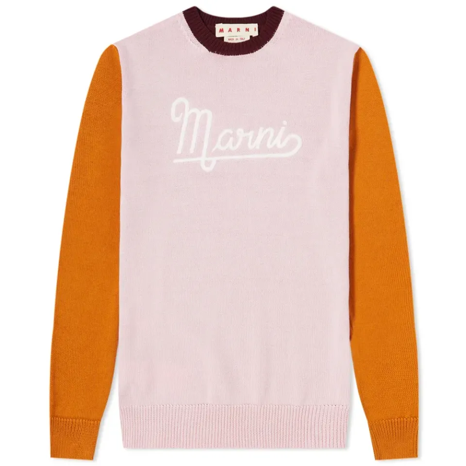 Contrast Sleeve Knitted Jumper