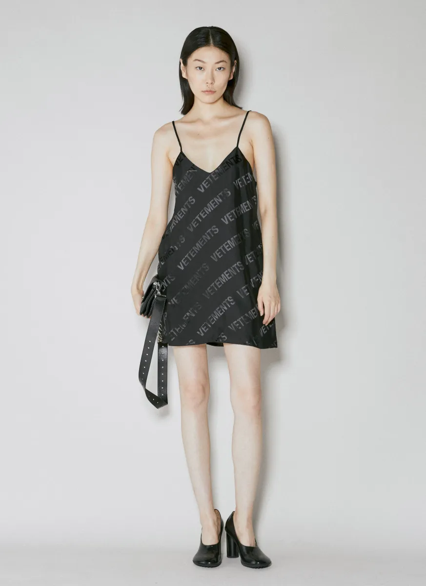 Logo Print Mini Dress