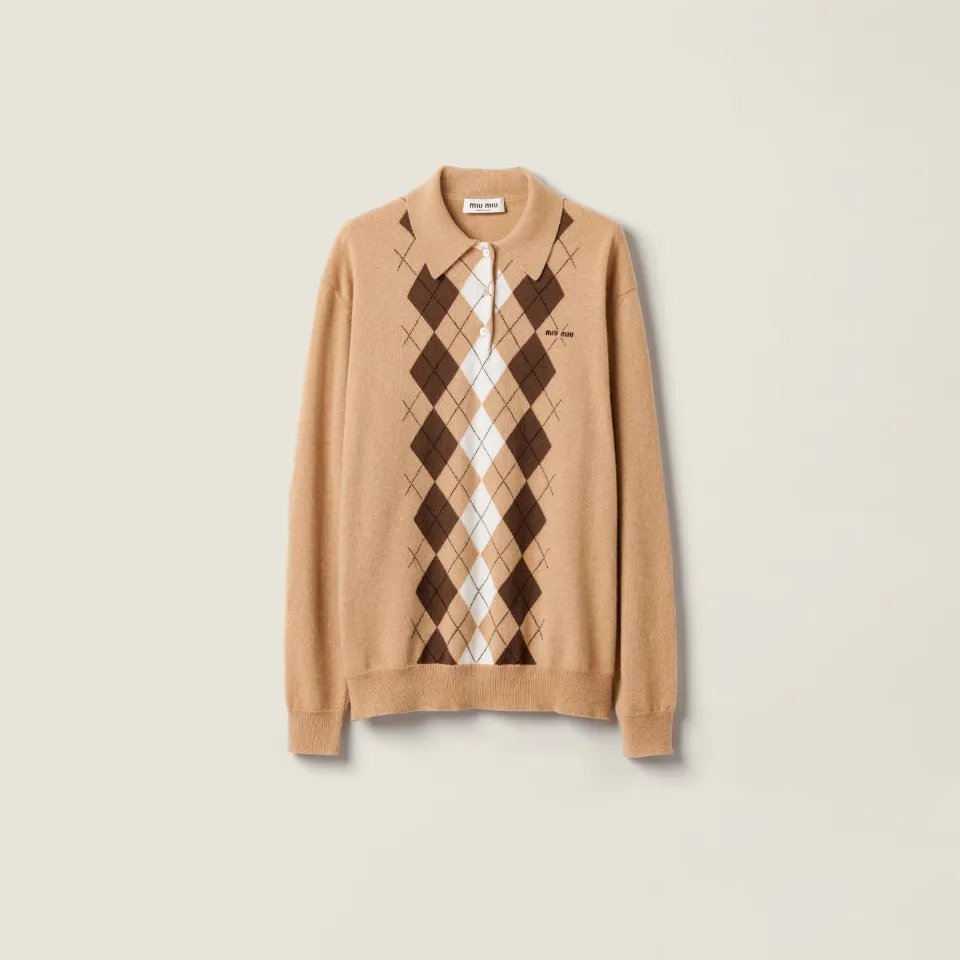 Cashmere polo shirt