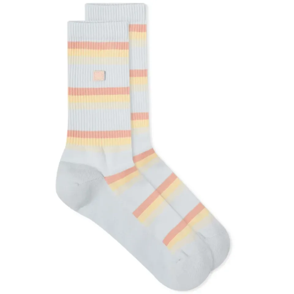 Pastel Stripe Face Sock