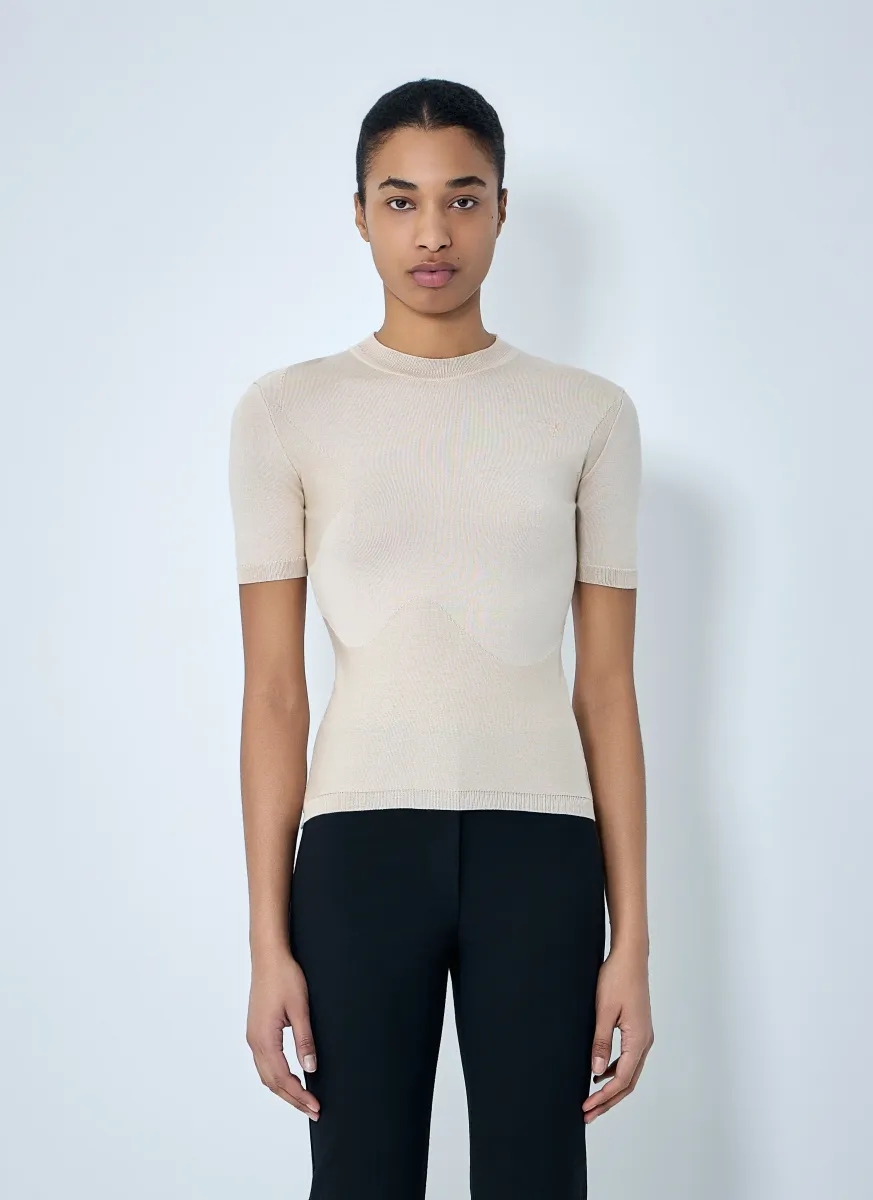 Fine Knit Short Sleeve Top