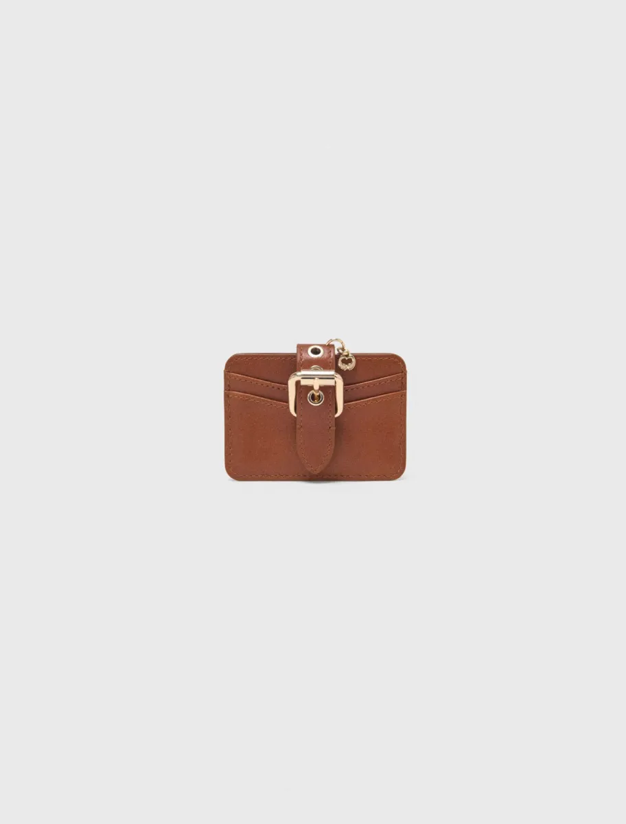 Miss M plain leather cardholder