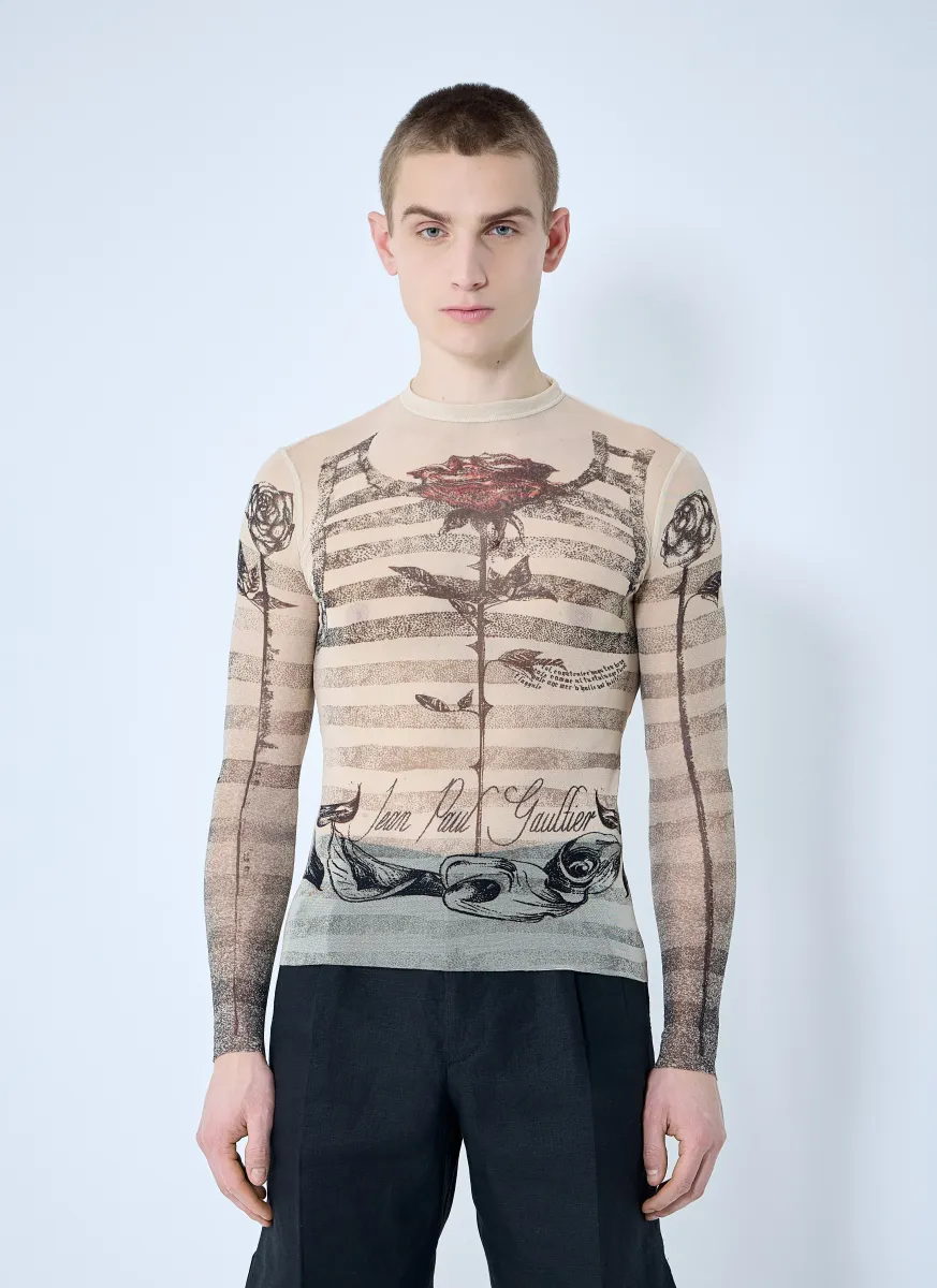 Mesh Long Sleeve Top
