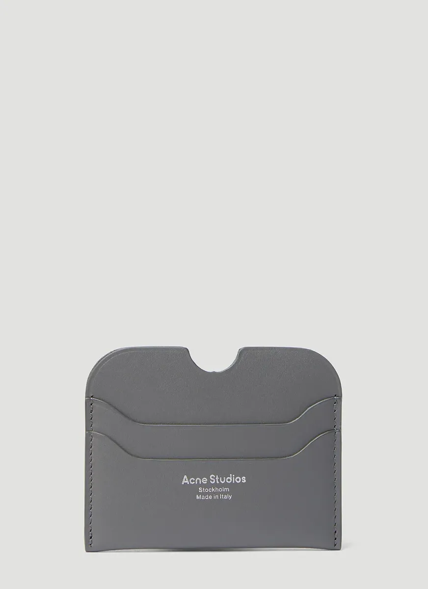 Logo Print Leather Cardholder