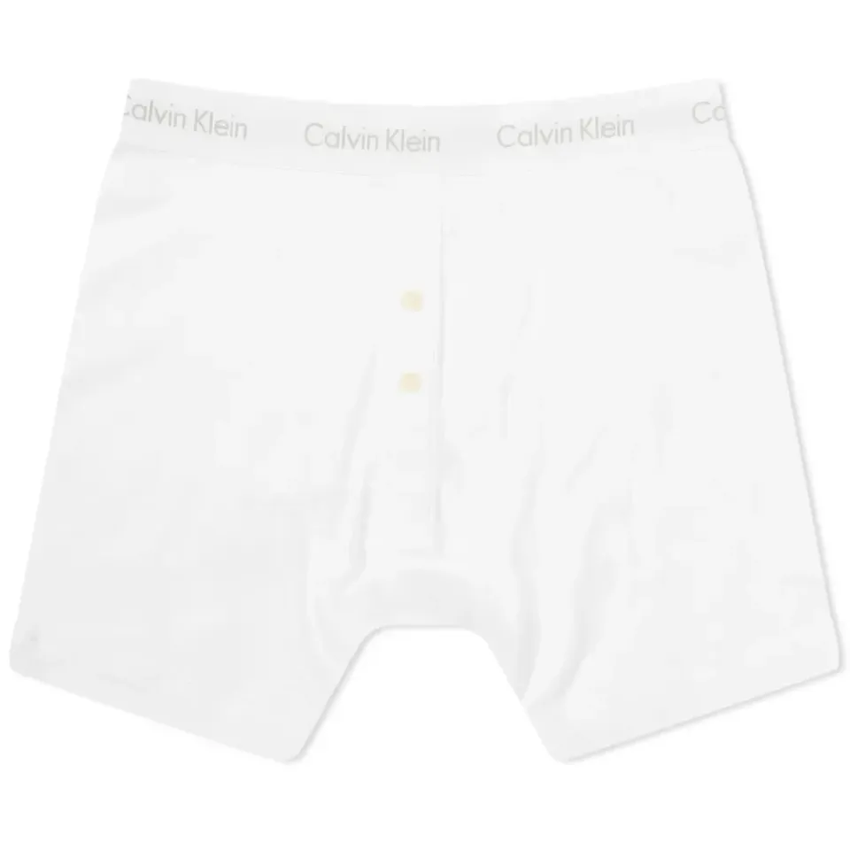 Grey Box Button Fly Boxer Brief