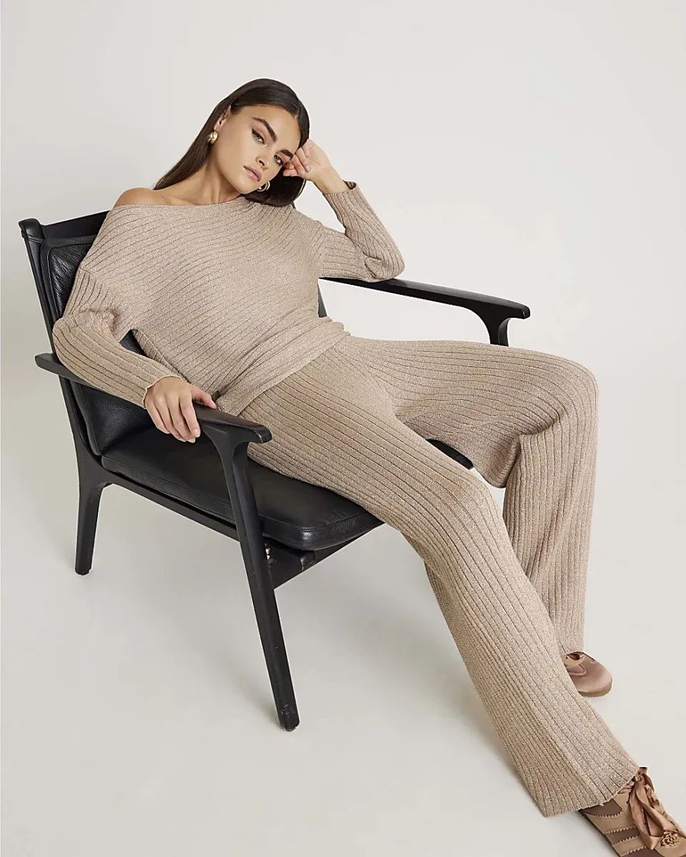 Glitter Wide Leg Trousers