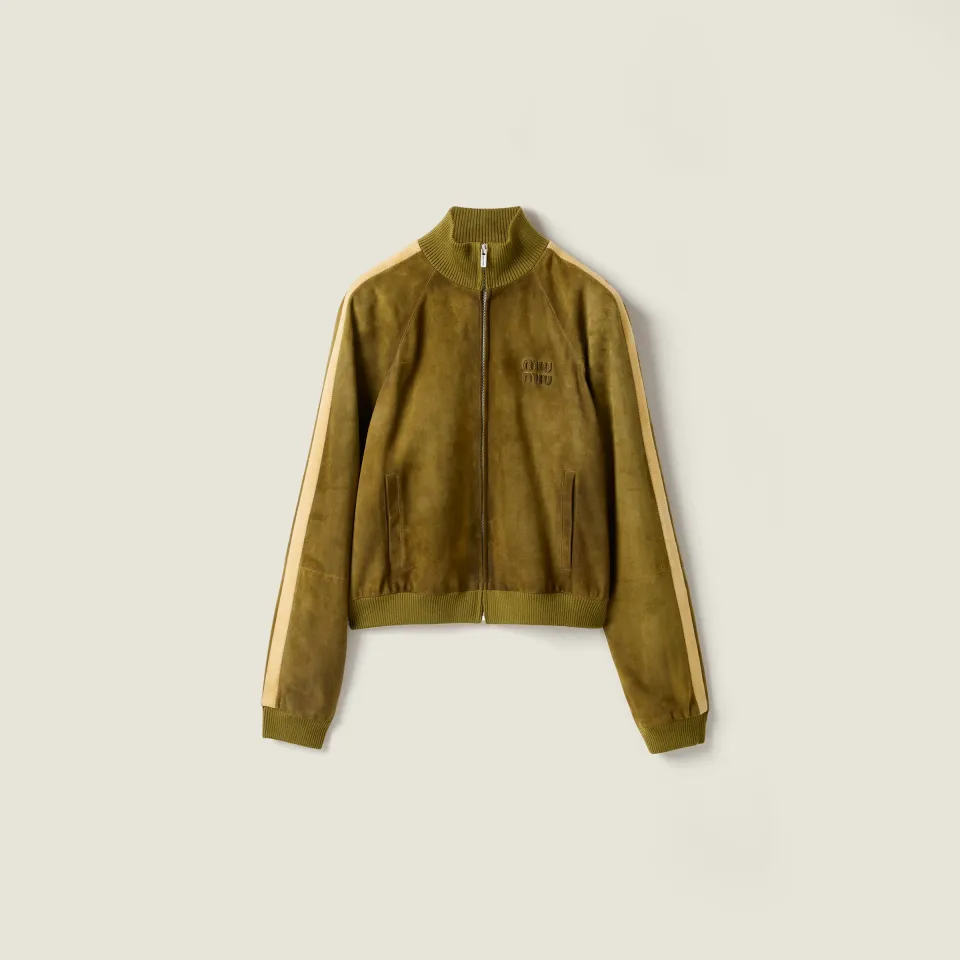 Waxed suede jacket