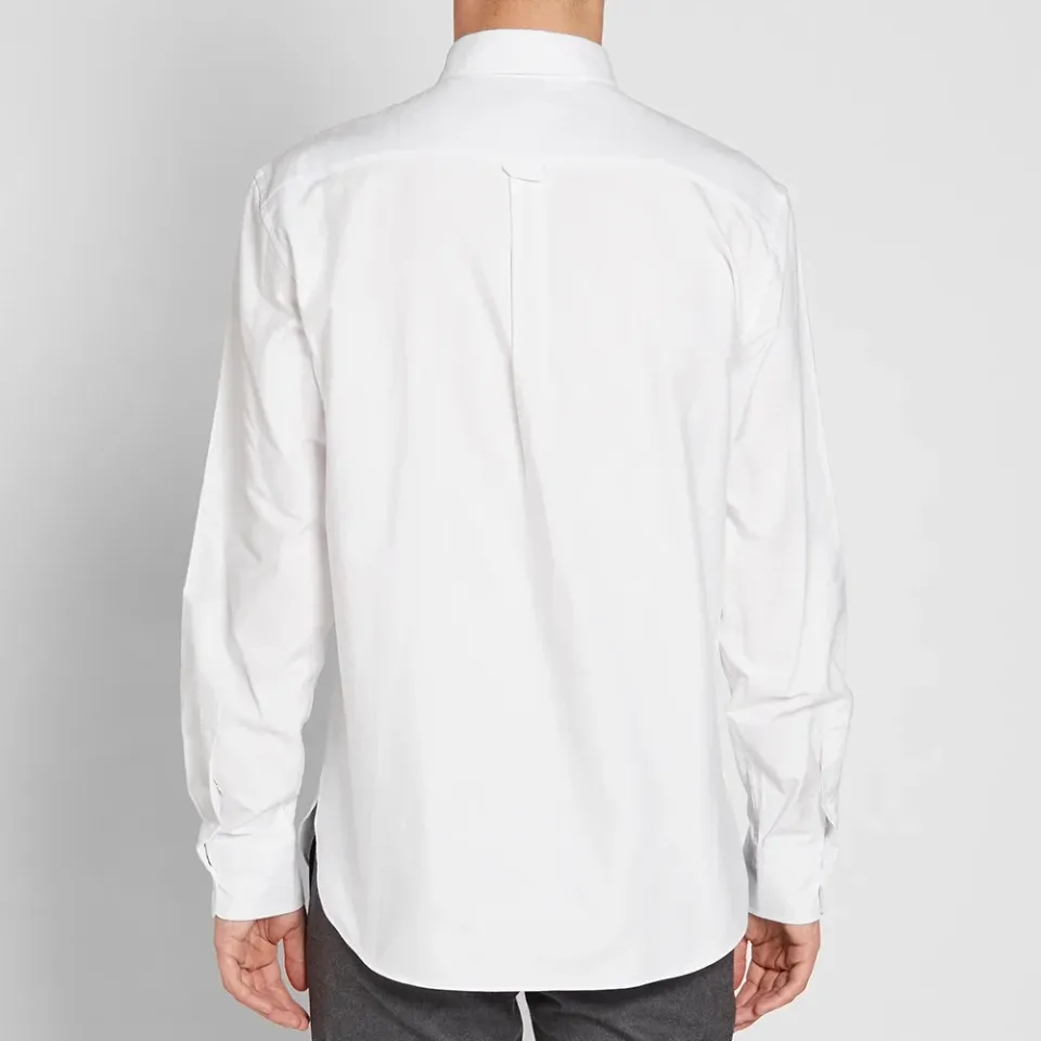 Maison Kitsuné Button Down Classic Embroidered Fox Oxford Shirt