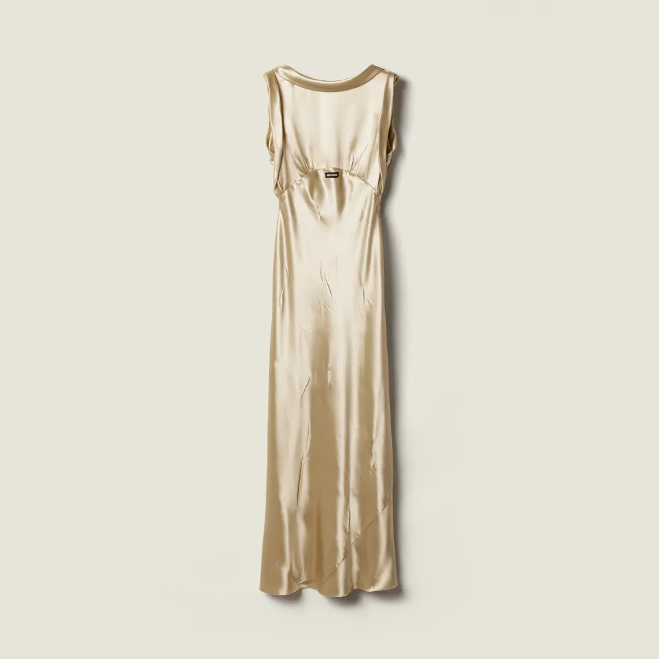 Long satin dress
