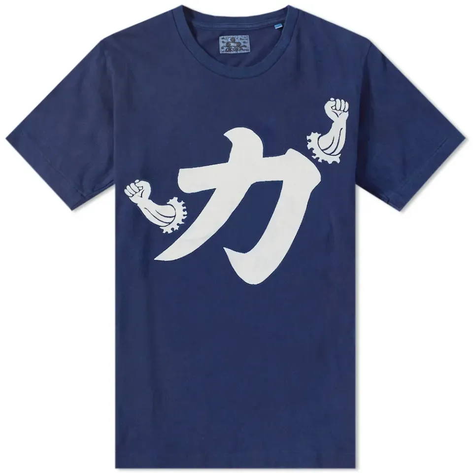 Indigo Dyed Udedikara Print Tee