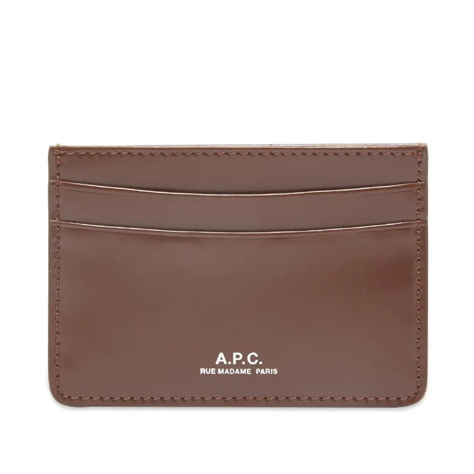A.P.C. Andre Gloss Leather Card Holder