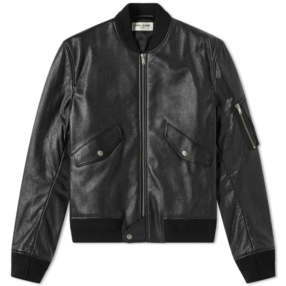 Leather MA-1 Bomber Jacket