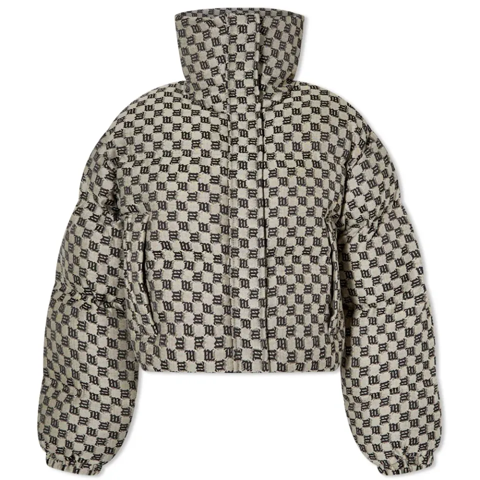 Signature Jacquard Canvas Monogram Puffer Jacket