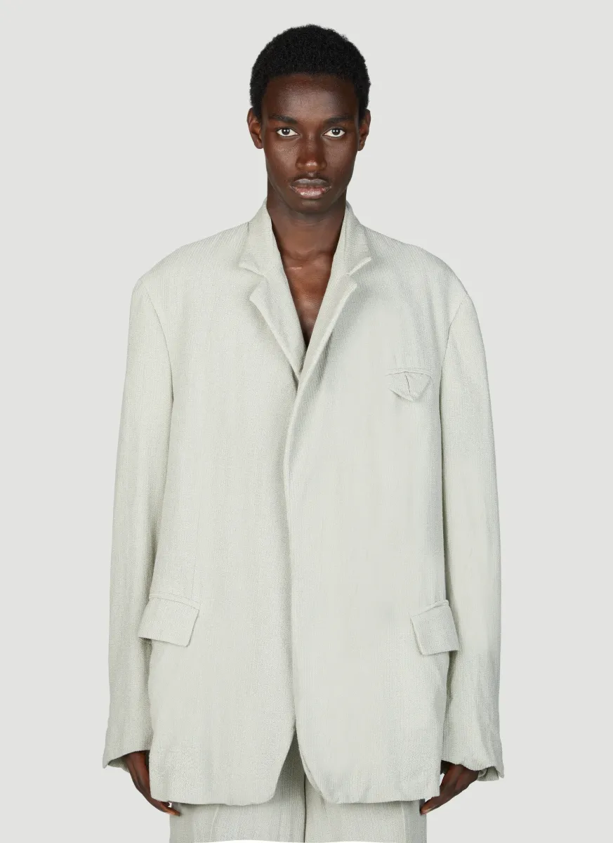 Light Wool Silk Mouline Blazer