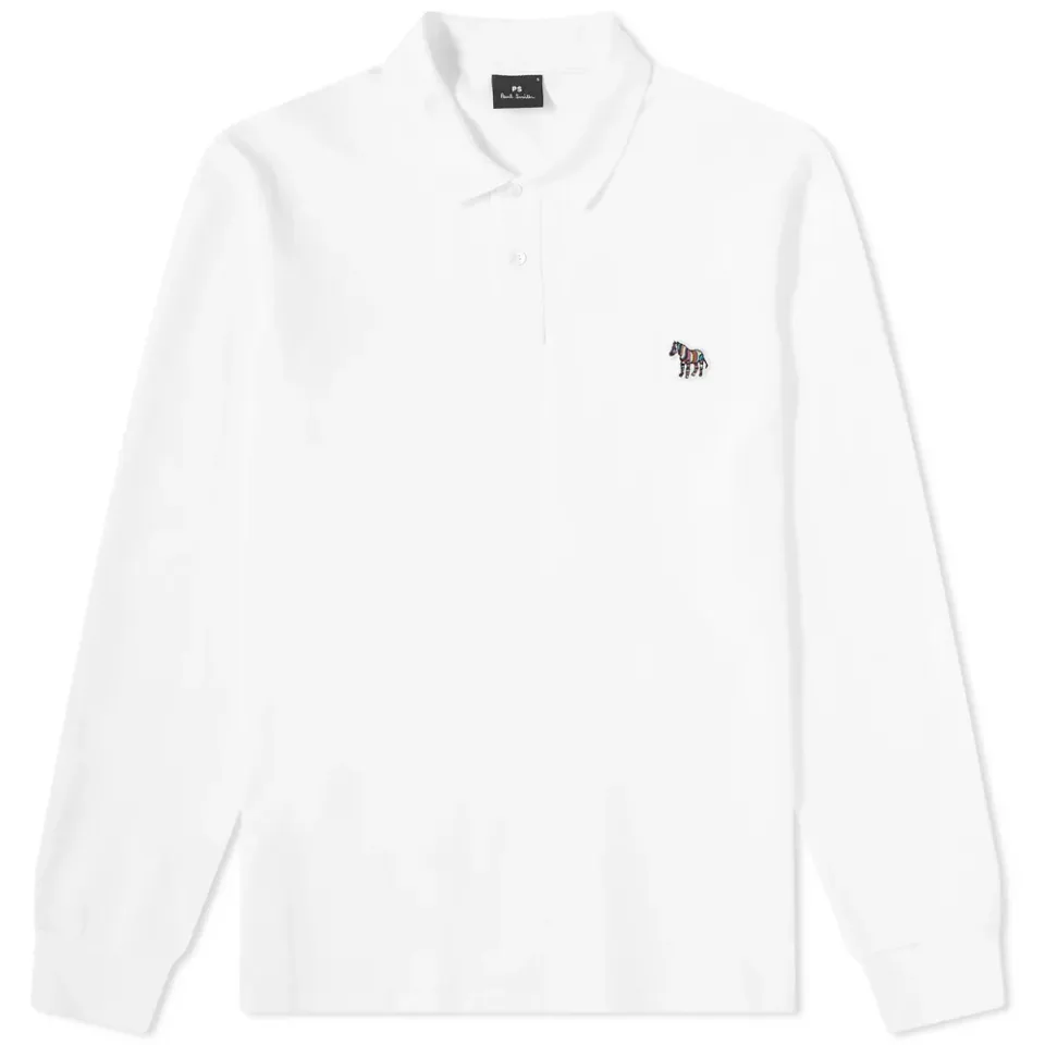 Long Sleeve Regular Fit Zebra Polo