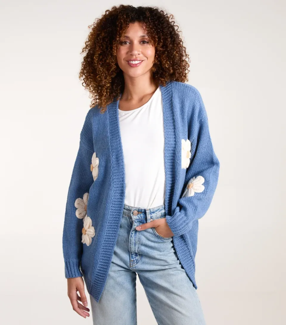 Women's Daisy Embroidered Cardigan