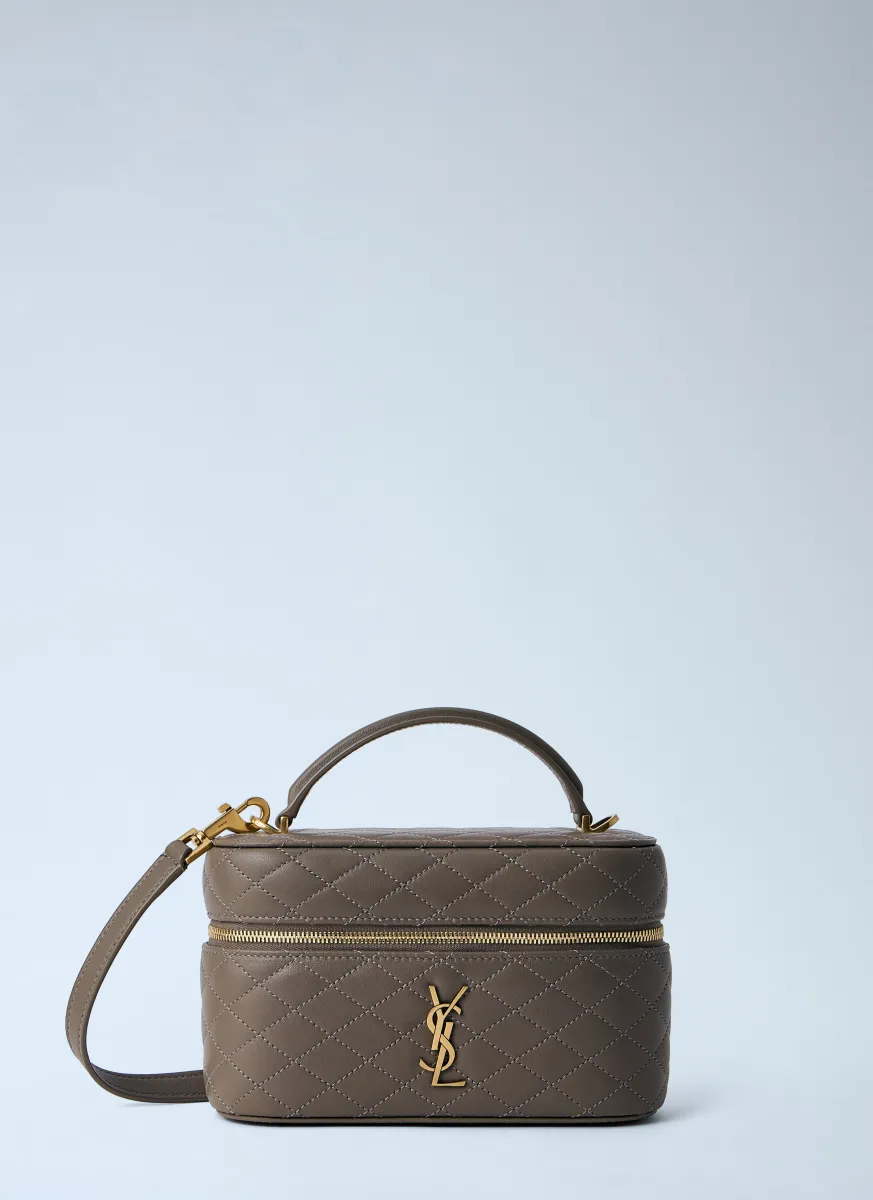 Quilted Leather Vanity Case