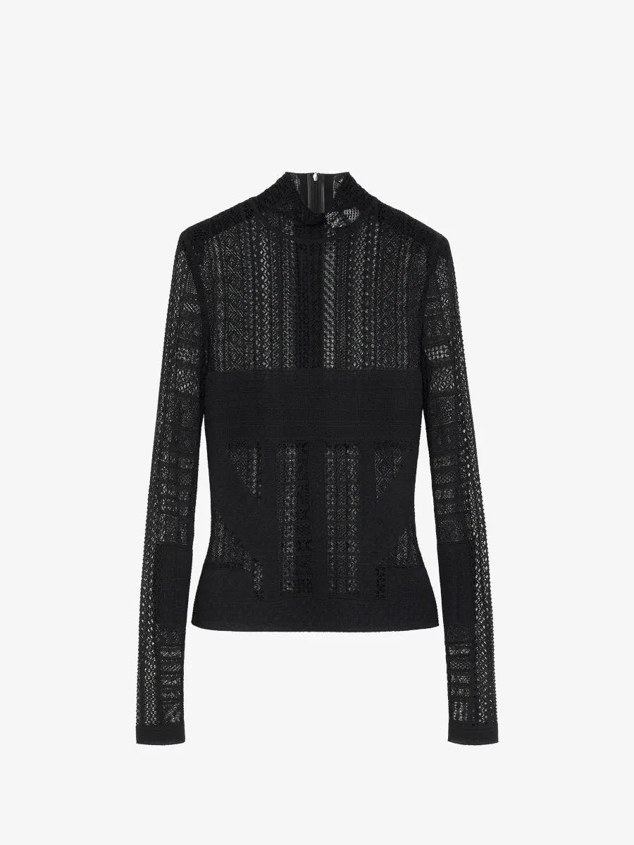 Viscose Knit Lace Top