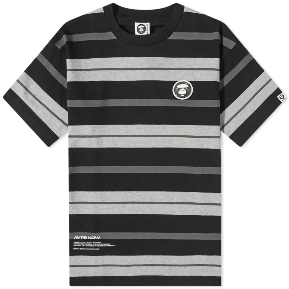 AAPE Badge Stripe Tee