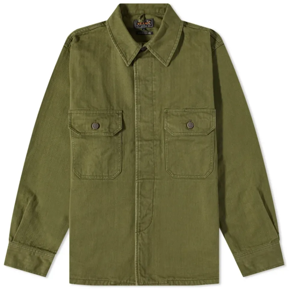 Herringbone Shirt Jacket