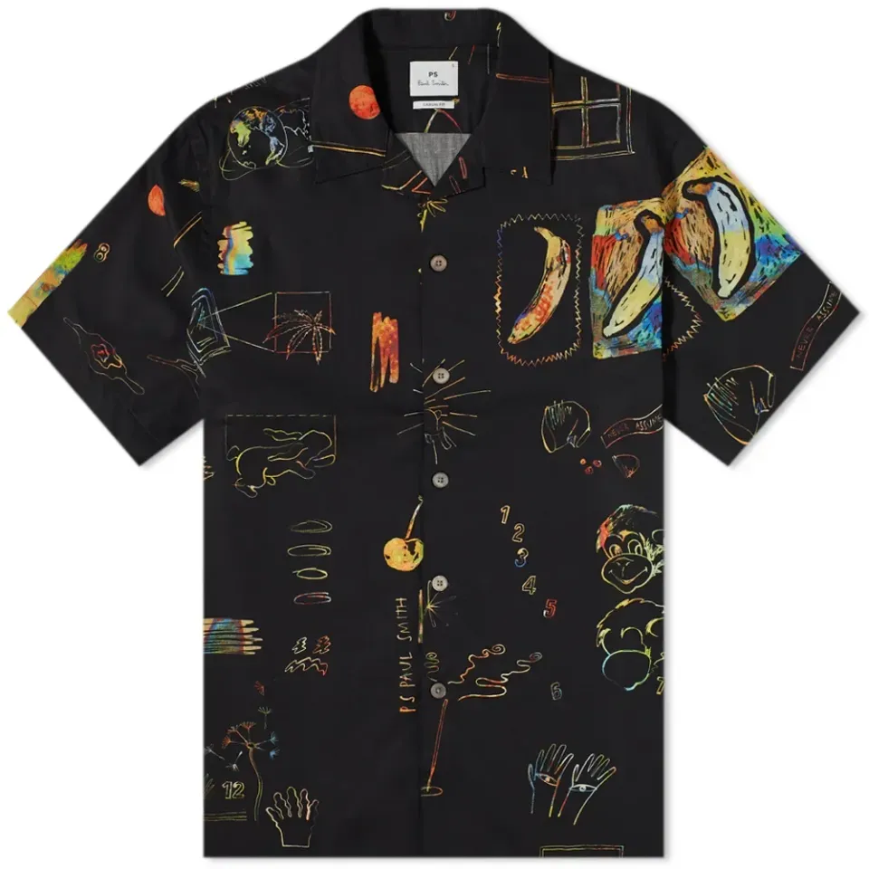Drawing Print Vacation Shirt