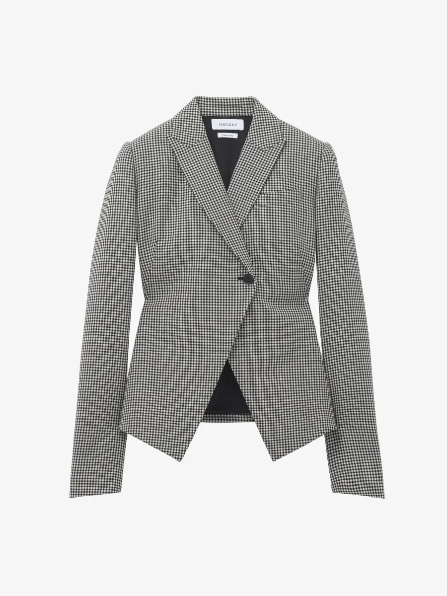 Gingham Check Cutaway Jacket