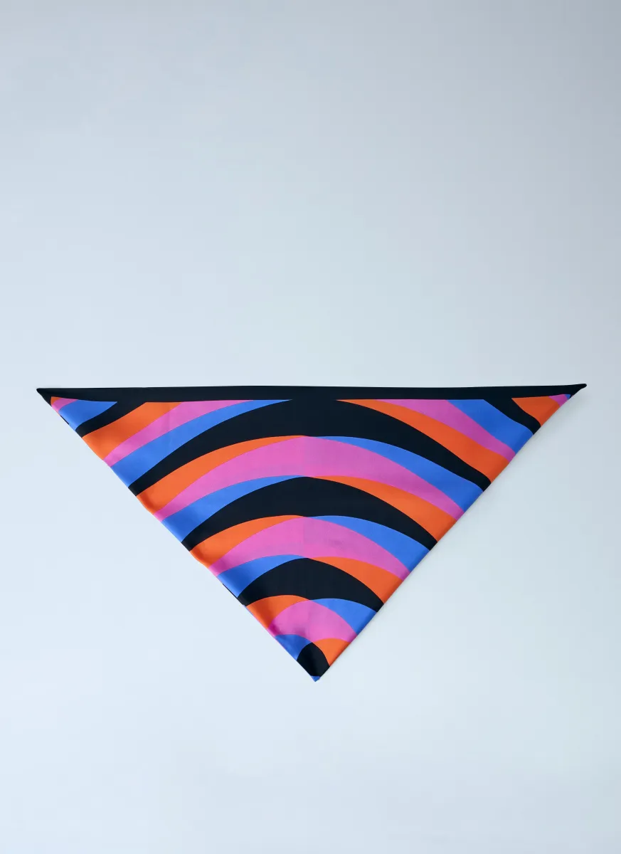 Geometric Patterned Silk Scarf