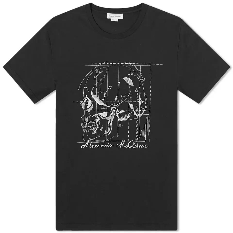 Skull Diagram Print T-Shirt