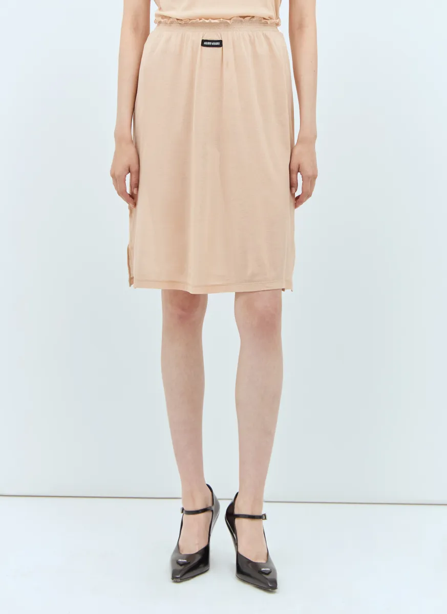 Logo Patch Jersey Skirt