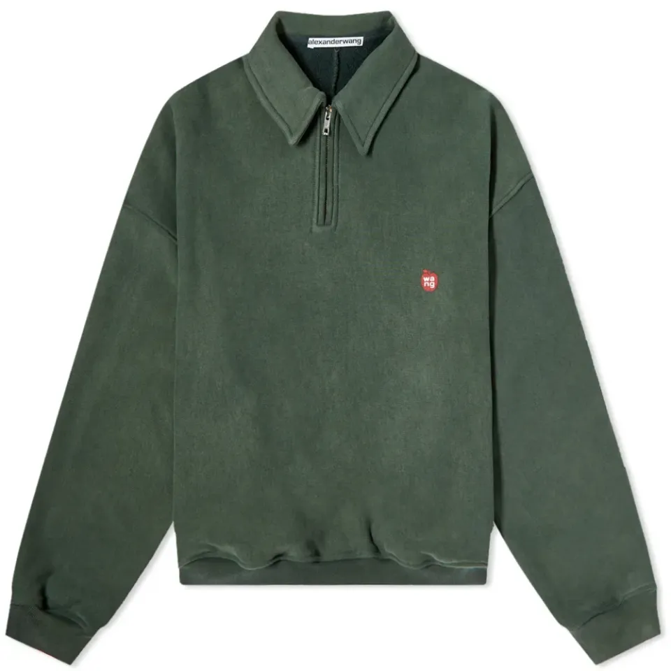 Half Zip Glitter Polo Sweat