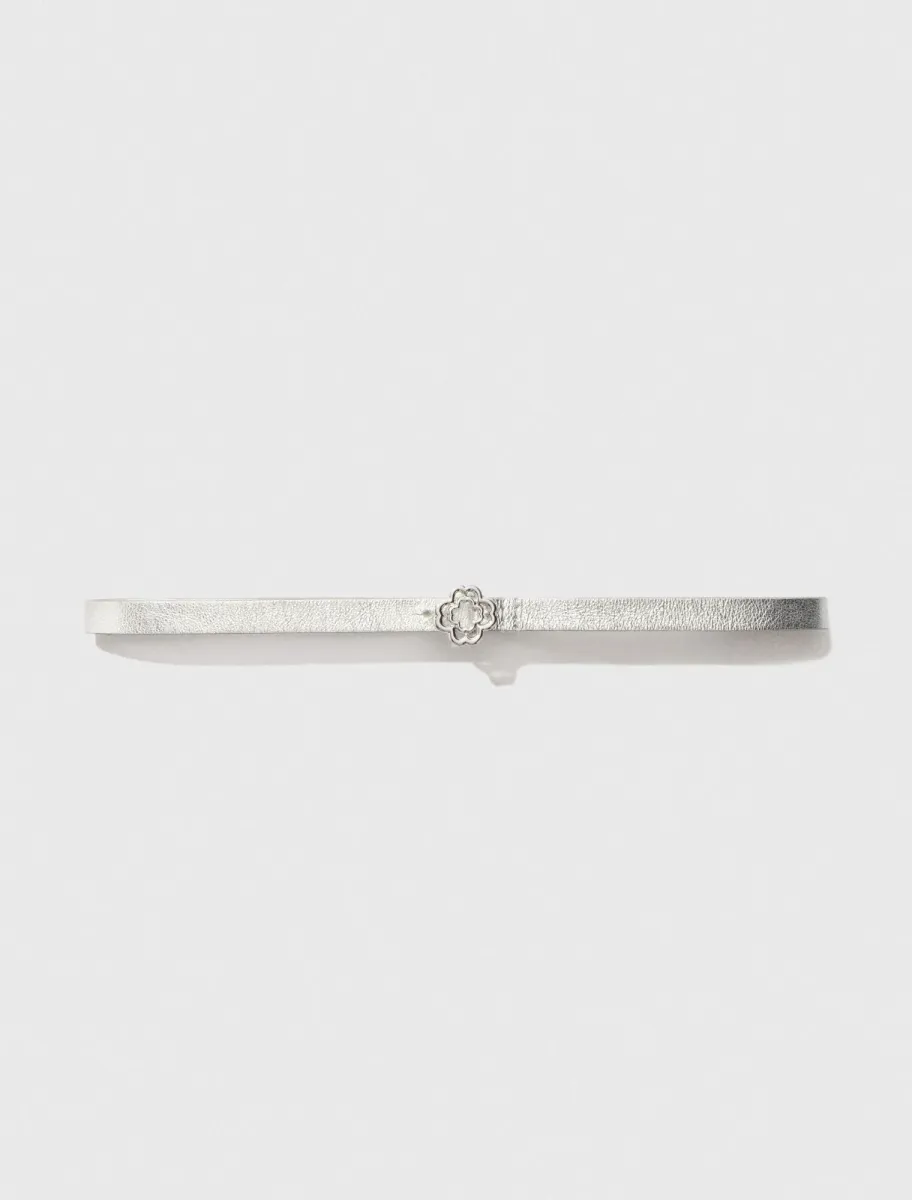 Slim belt with Clover buckle