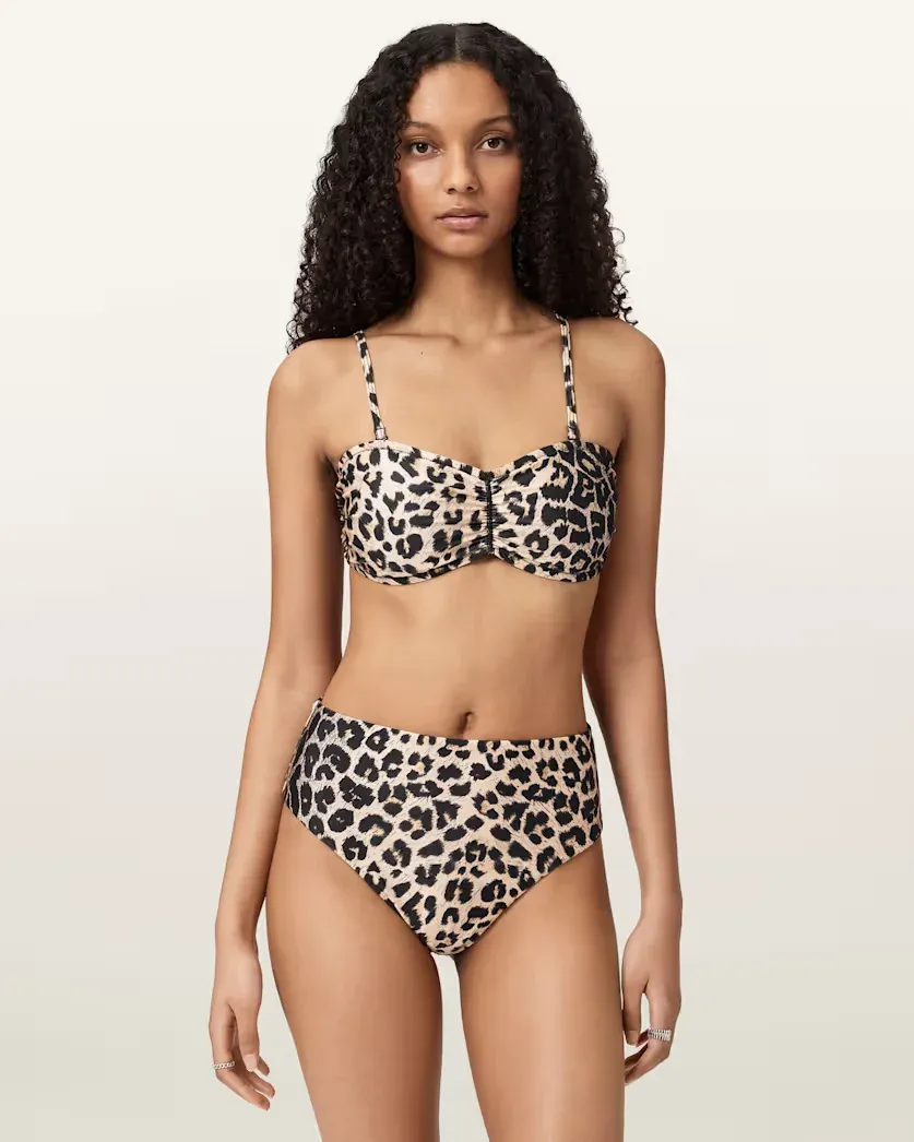 Talaria High Rise Animal Print Bikini Bottoms