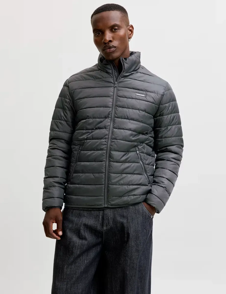 Lightweight Quilted Puffer Jacket Dark Grey