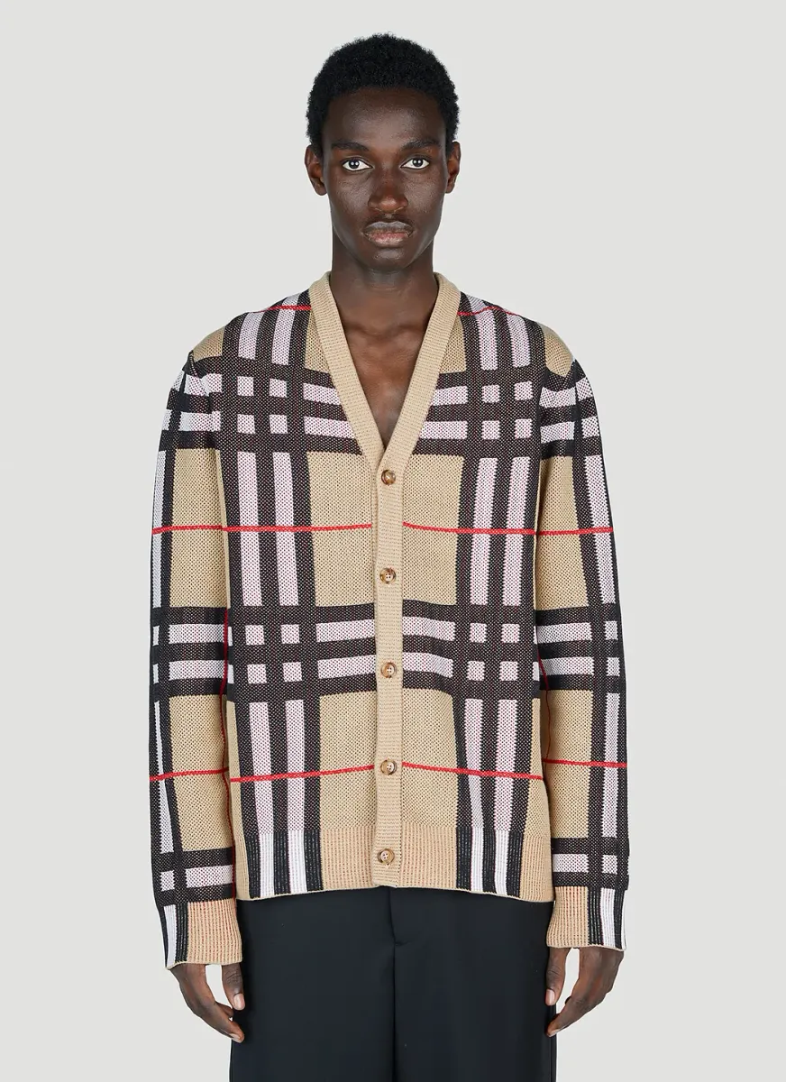 Harriford Check Cardigan