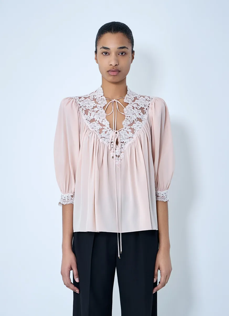 Lace Trim Blouse