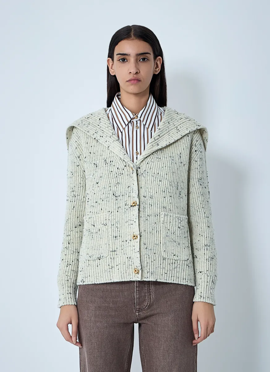 Wool English Rib Cardigan
