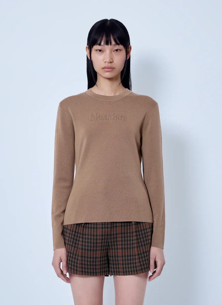 Embroidered Logo Knit Sweater