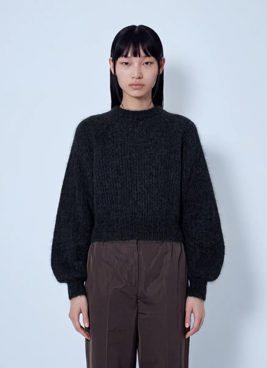 Crewneck Mohair-Blend Sweater