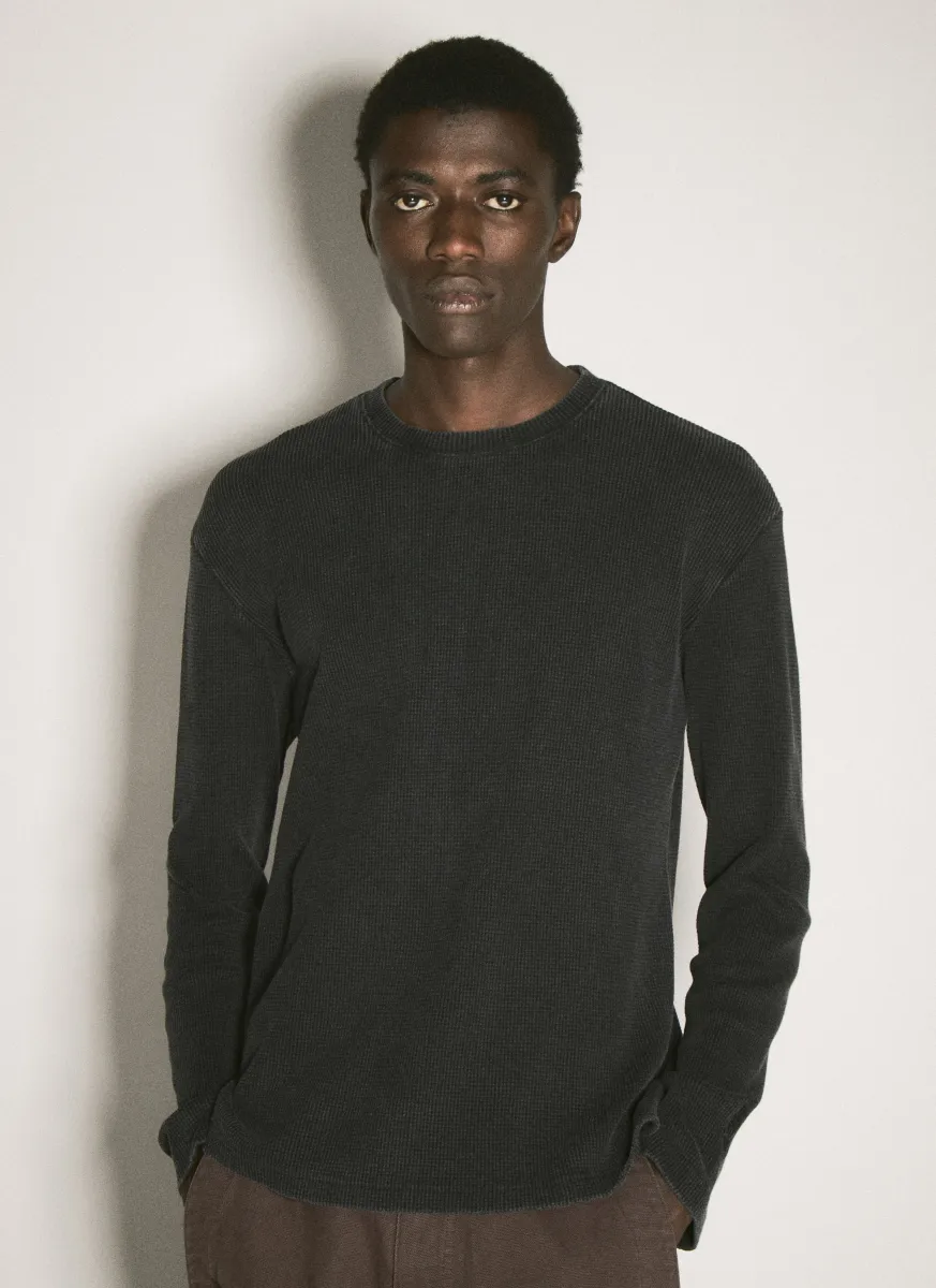 Waffle Thermal Crewneck T-Shirt