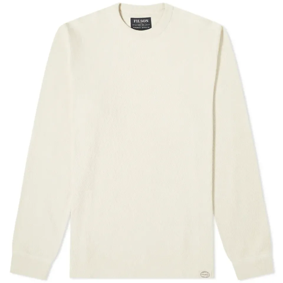 Waffle Knit Thermal Crew Sweat