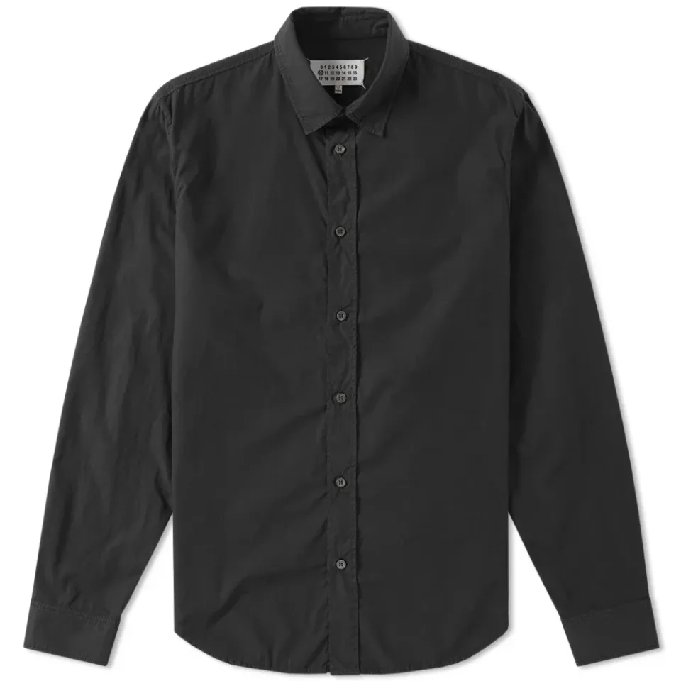 10 Garment Dyed Slim Fit Poplin Shirt