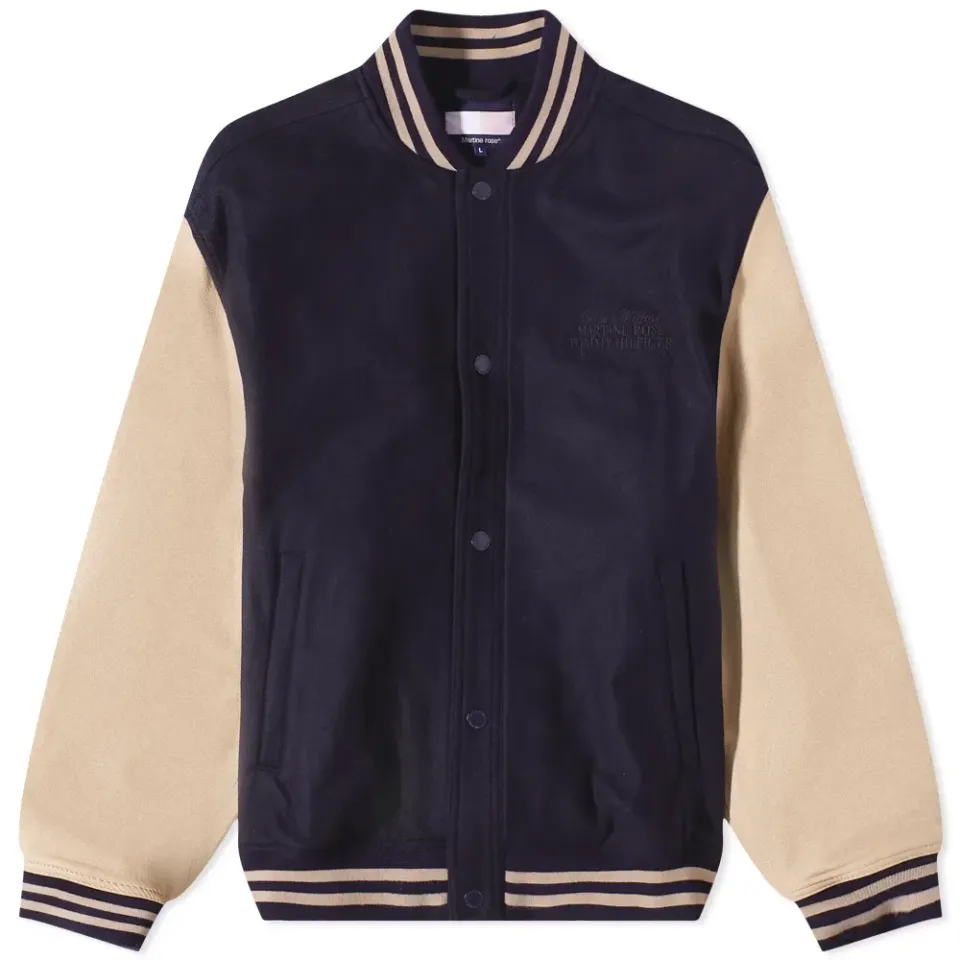 X Martine Rose Varsity Leather Jacket